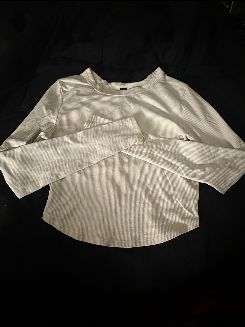Windsor Ribbed Long Sleeve Top in Cream